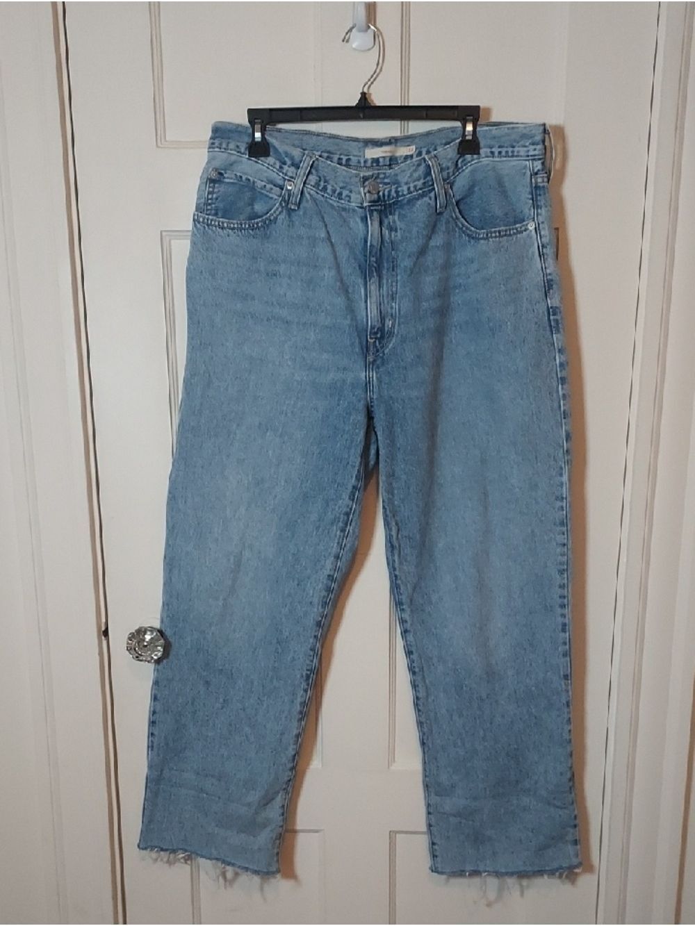 Levis Women's '94 Baggy Jeans Light Wash Raw Hem Sz 32
